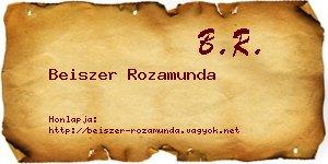 Beiszer Rozamunda névjegykártya